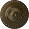 Ekena Millwork Lyon Ceiling Medallion (Fits Canopies up to 3 5/8"), Hand-Painted Brass, 23 1/2"OD x 3 1/4"P CM23LYBRS - alternate 1
